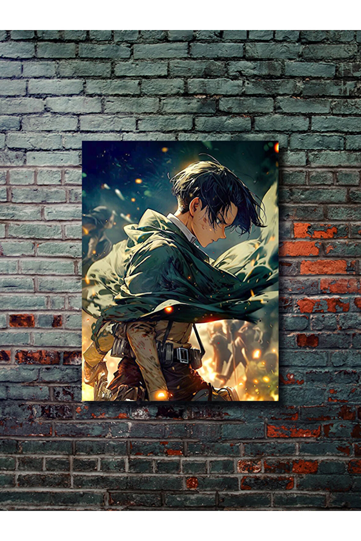 Levi - Attack On Titan - Anime & Manga Posterleri, Özel Tasarım Kağıt Poster, Duvar Sanatı