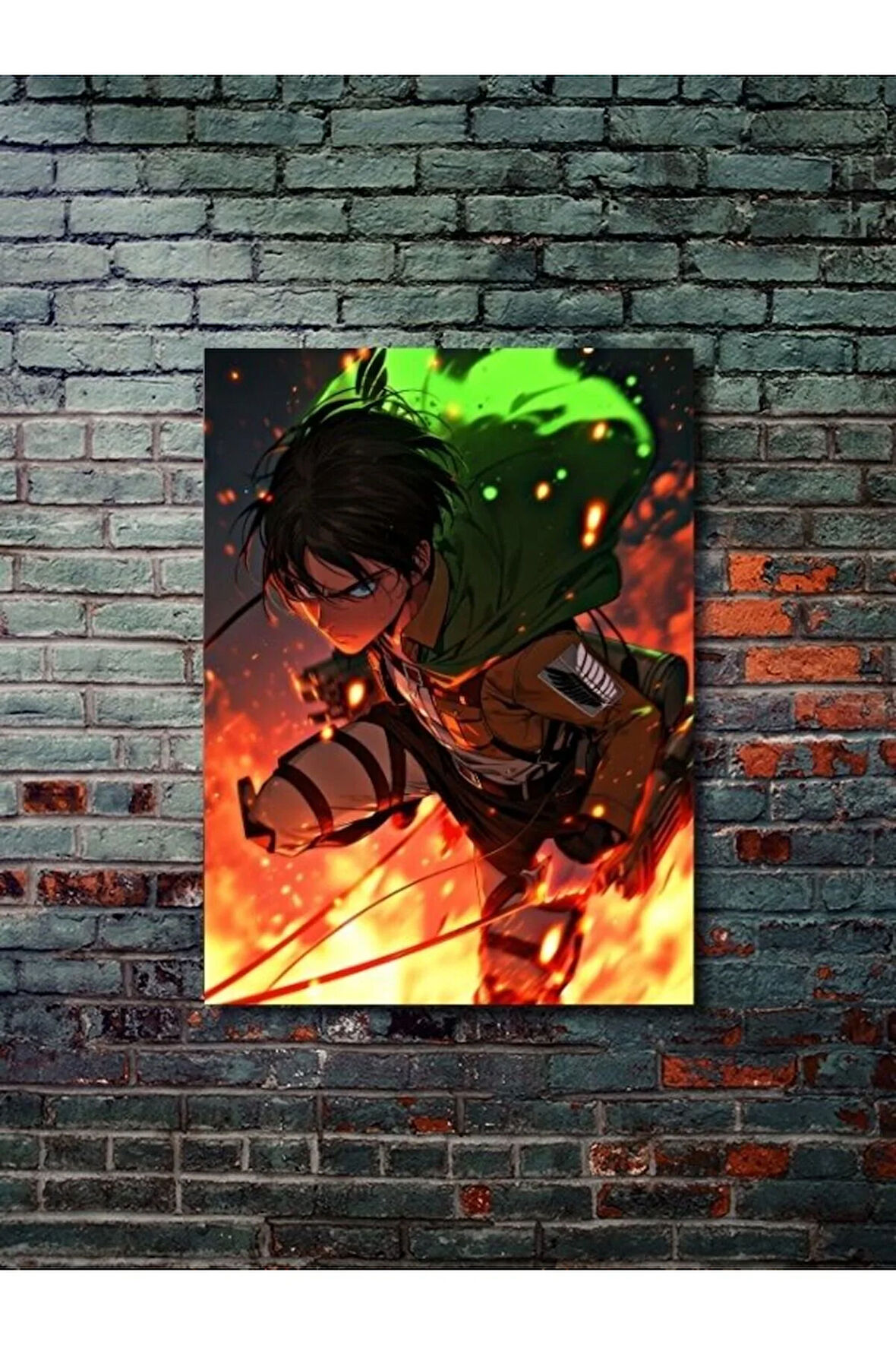 Levi Ackerman - Attack On Titan, Anime - Manga Serisi, Özel Tasarım Kağıt Poster, Duvar Sanatı