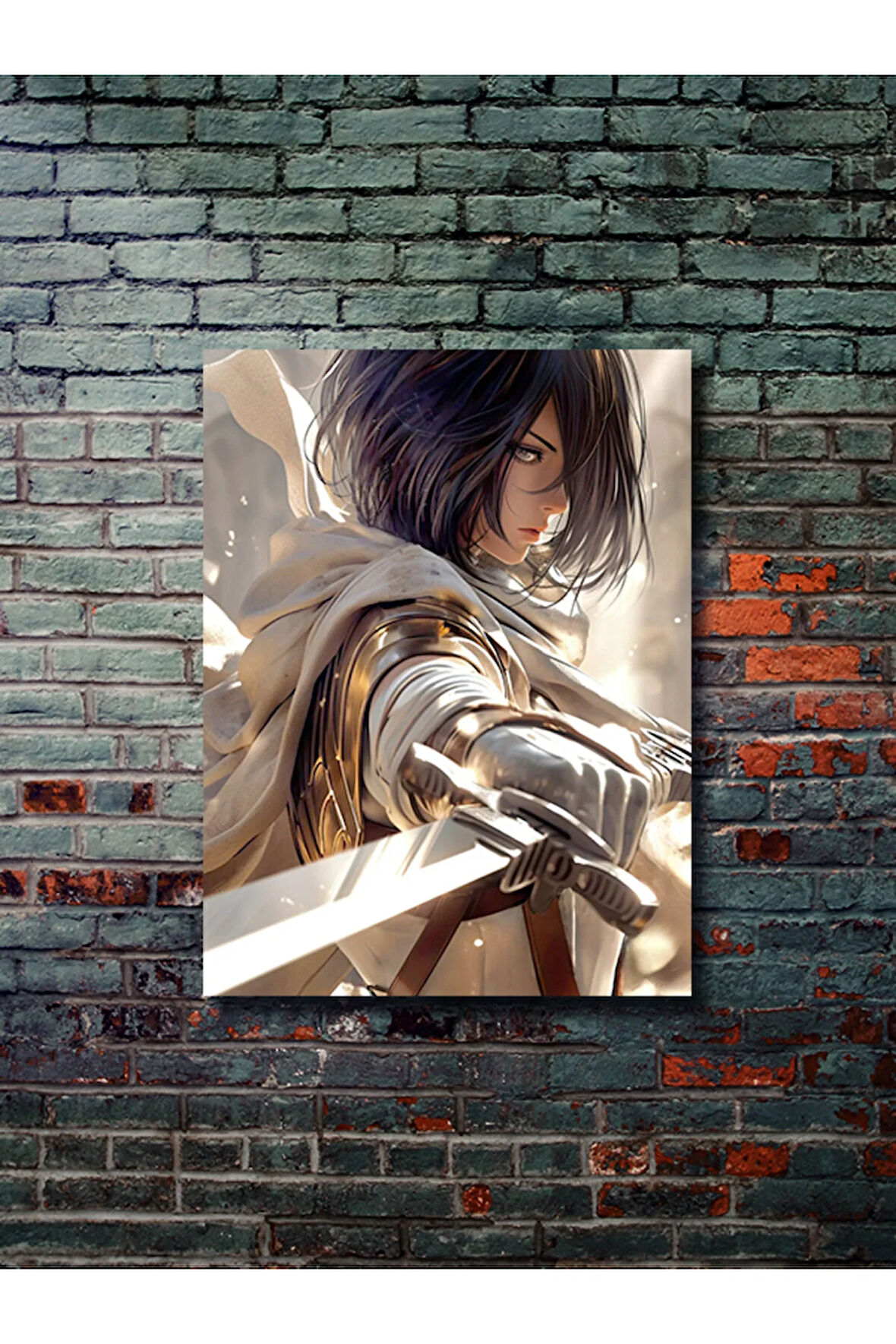 Mikasa Akerman - Attack On Titan - Anime & Manga Posterleri, Özel Tasarım Kağıt Poster, Duvar Sanatı