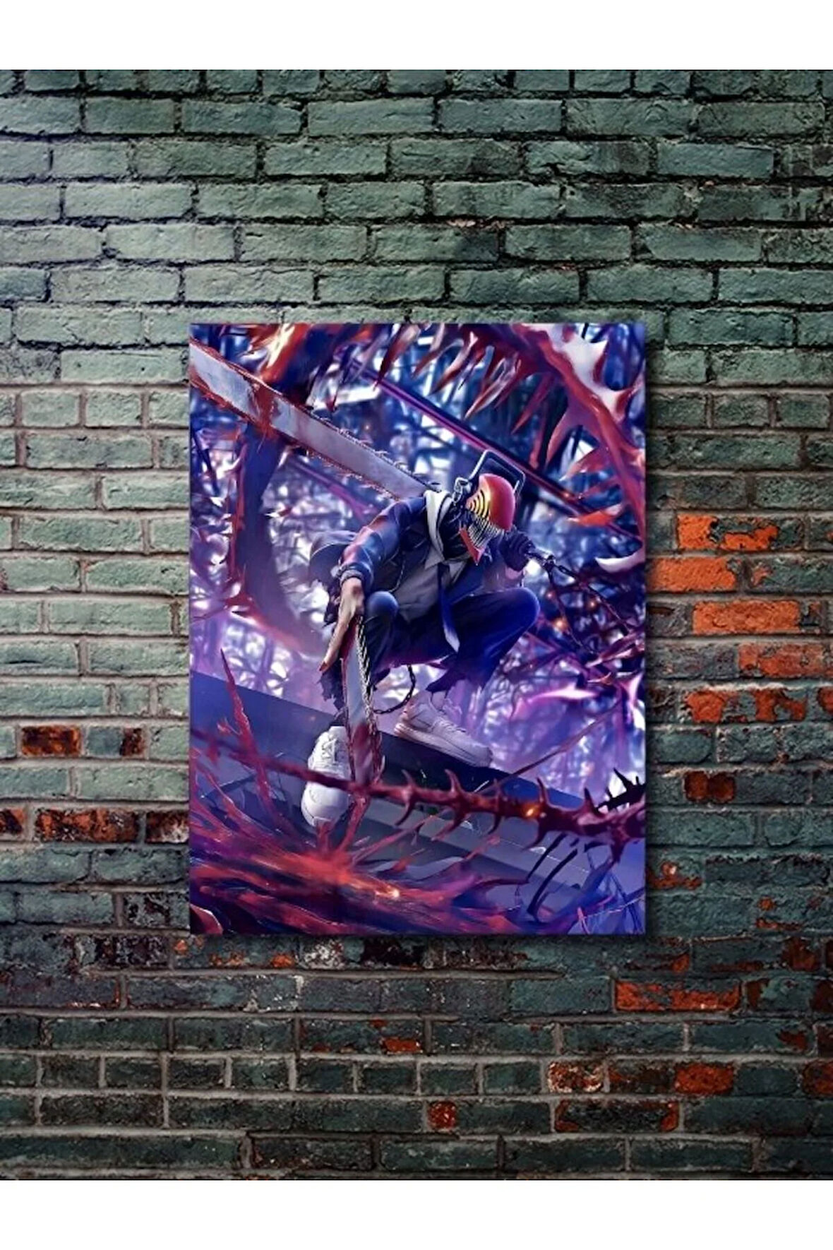 Denji - Chainsaw Man, Anime - Manga Serisi, Özel Tasarım Kağıt Poster, Duvar Sanatı