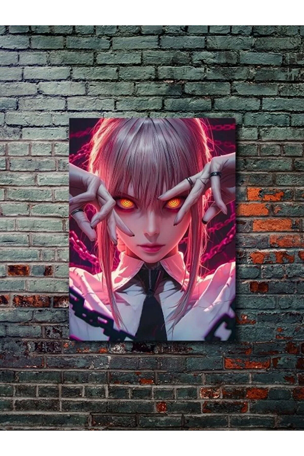 Makima - Chainsaw Man, Anime - Manga Serisi, Özel Tasarım Kağıt Poster, Duvar Sanatı