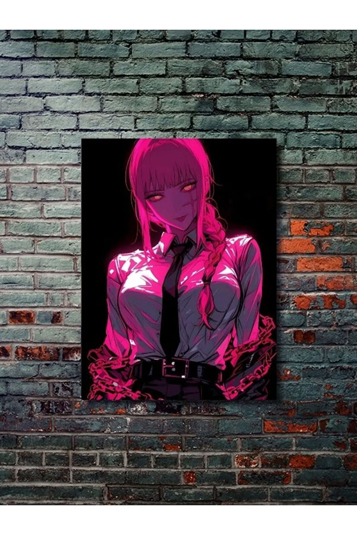 Makima - Chainsaw Man, Anime - Manga Serisi, Özel Tasarım Kağıt Poster, Duvar Sanatı