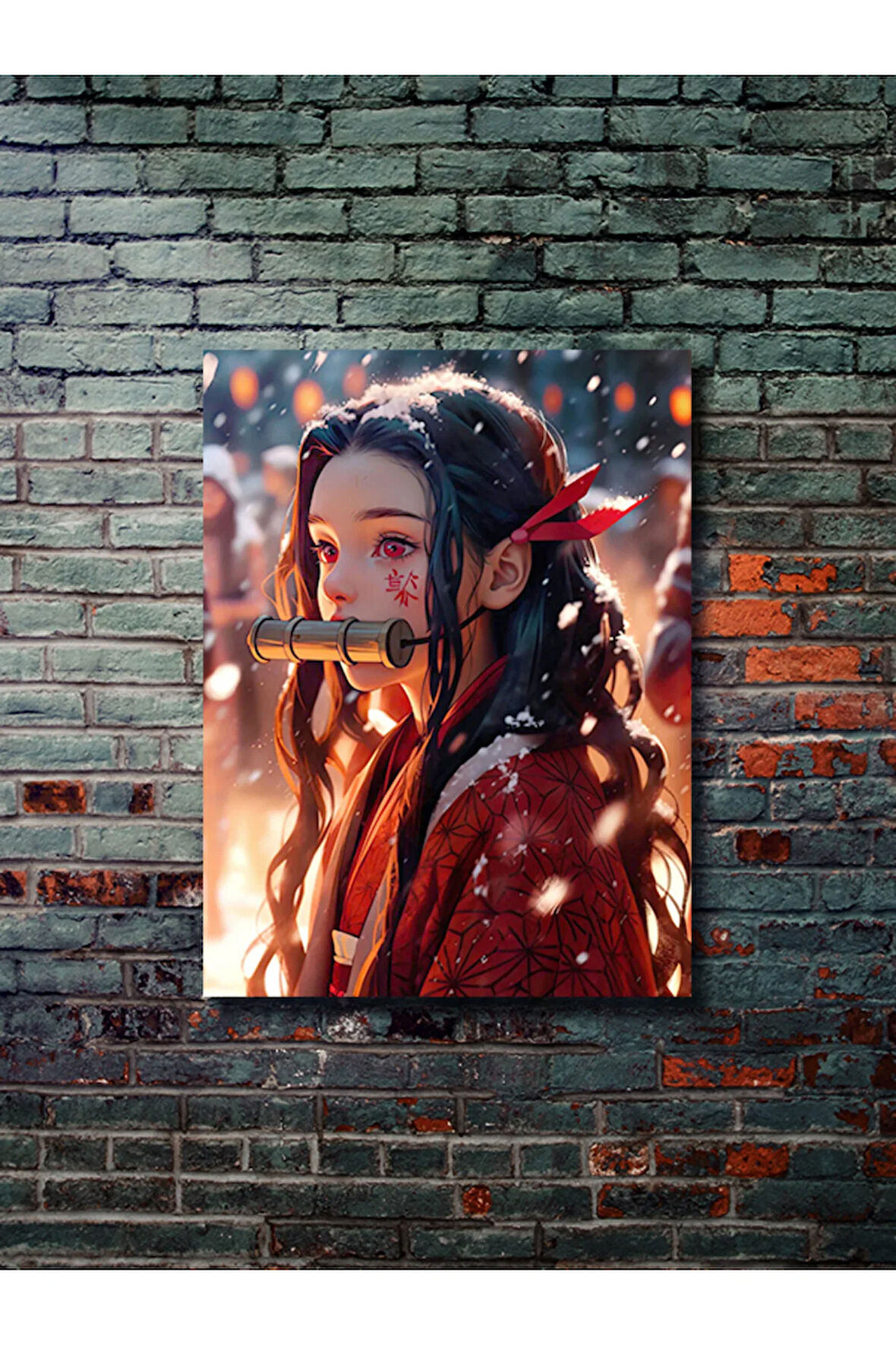 Nezuko - Demon Slayer - Anime & Manga Posterleri, Özel Tasarım Kağıt Poster, Duvar Sanatı