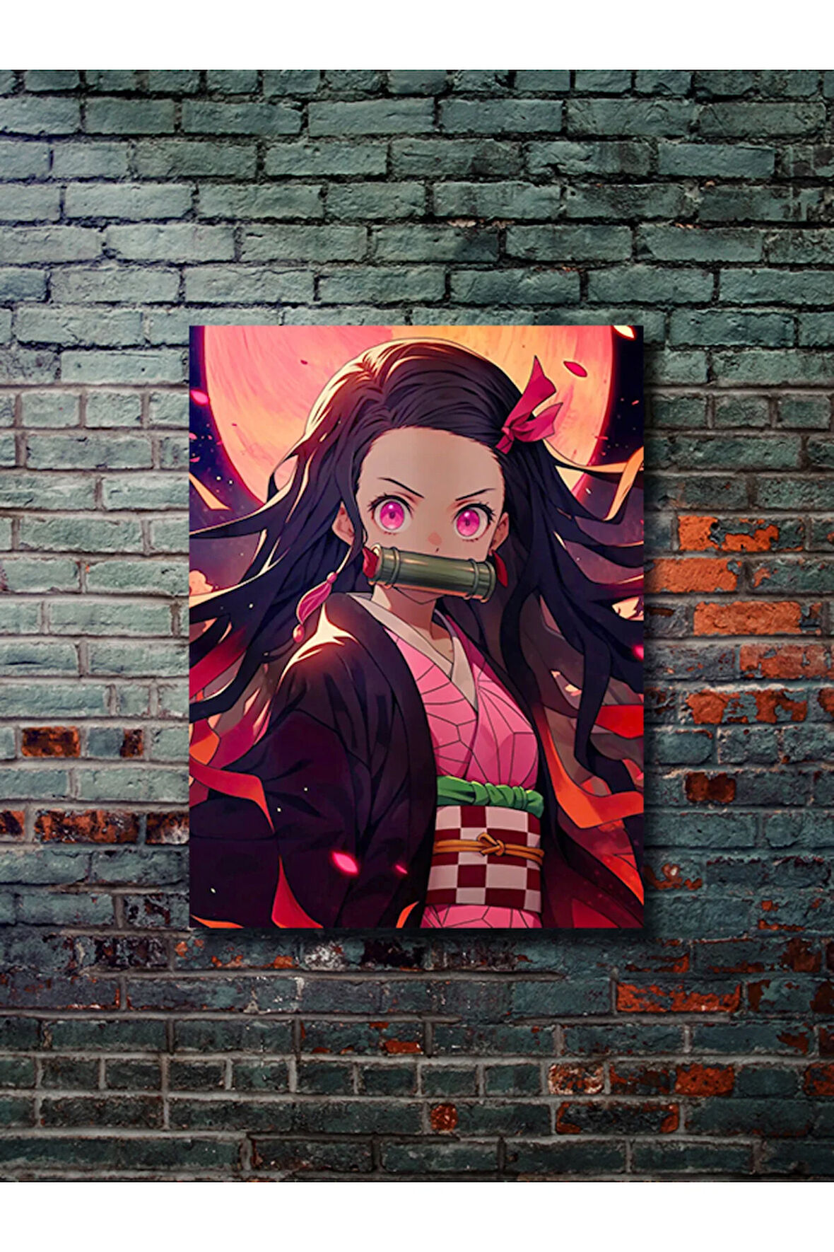 Nezuko - Demon Slayer - Anime & Manga Posterleri, Özel Tasarım Kağıt Poster, Duvar Sanatı