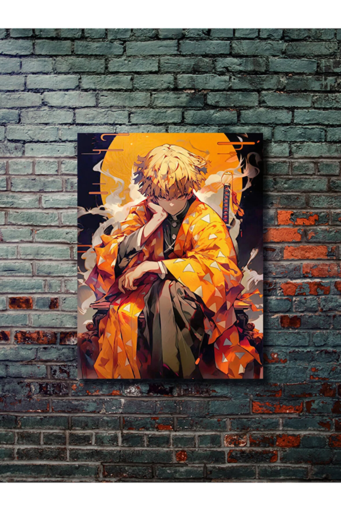 Zenitsu - Demon Slayer - Anime & Manga Posterleri, Özel Tasarım Kağıt Poster, Duvar Sanatı