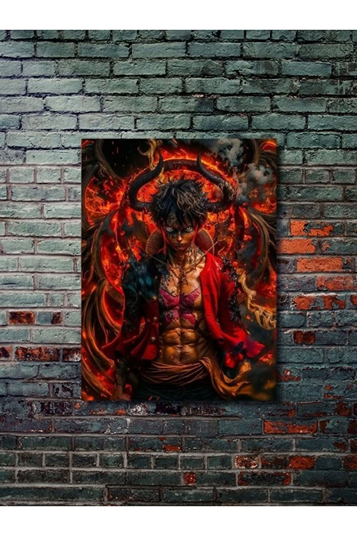 Luffy - One Piece, Anime - Manga Serisi, Özel Tasarım Kağıt Poster, Duvar Sanatı