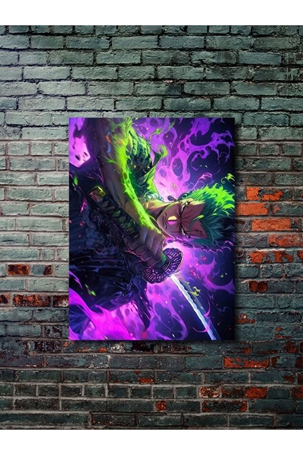 Zoro - One Piece, Anime - Manga Serisi, Özel Tasarım Kağıt Poster, Duvar Sanatı