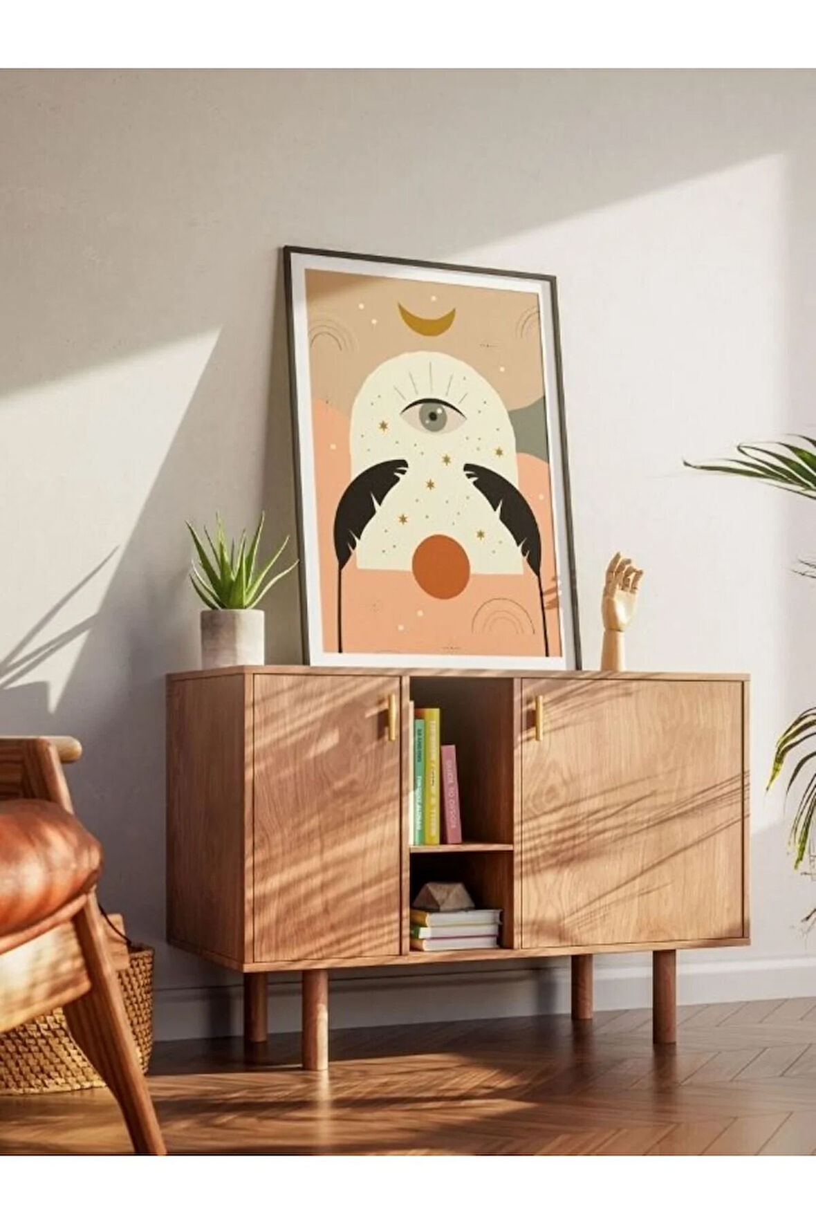 Bohem Minimalist Tasarım, Boho Sanatı Posterleri, Özel Tasarım Kağıt Poster