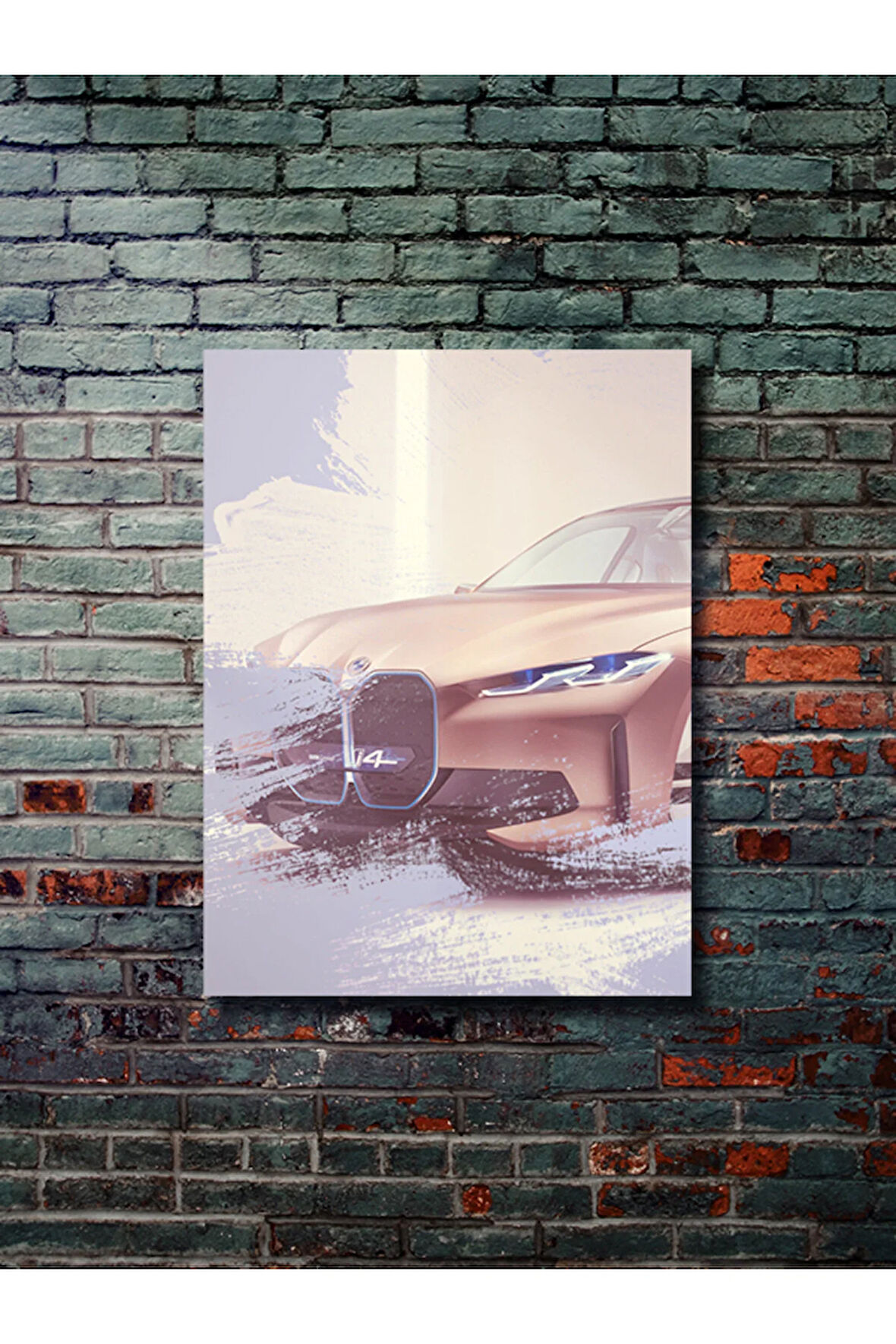 BMW İ4, Eşsiz Tasarım Otomobil Posterleri, Özel Tasarım Kağıt Poster, Duvar Sanatı