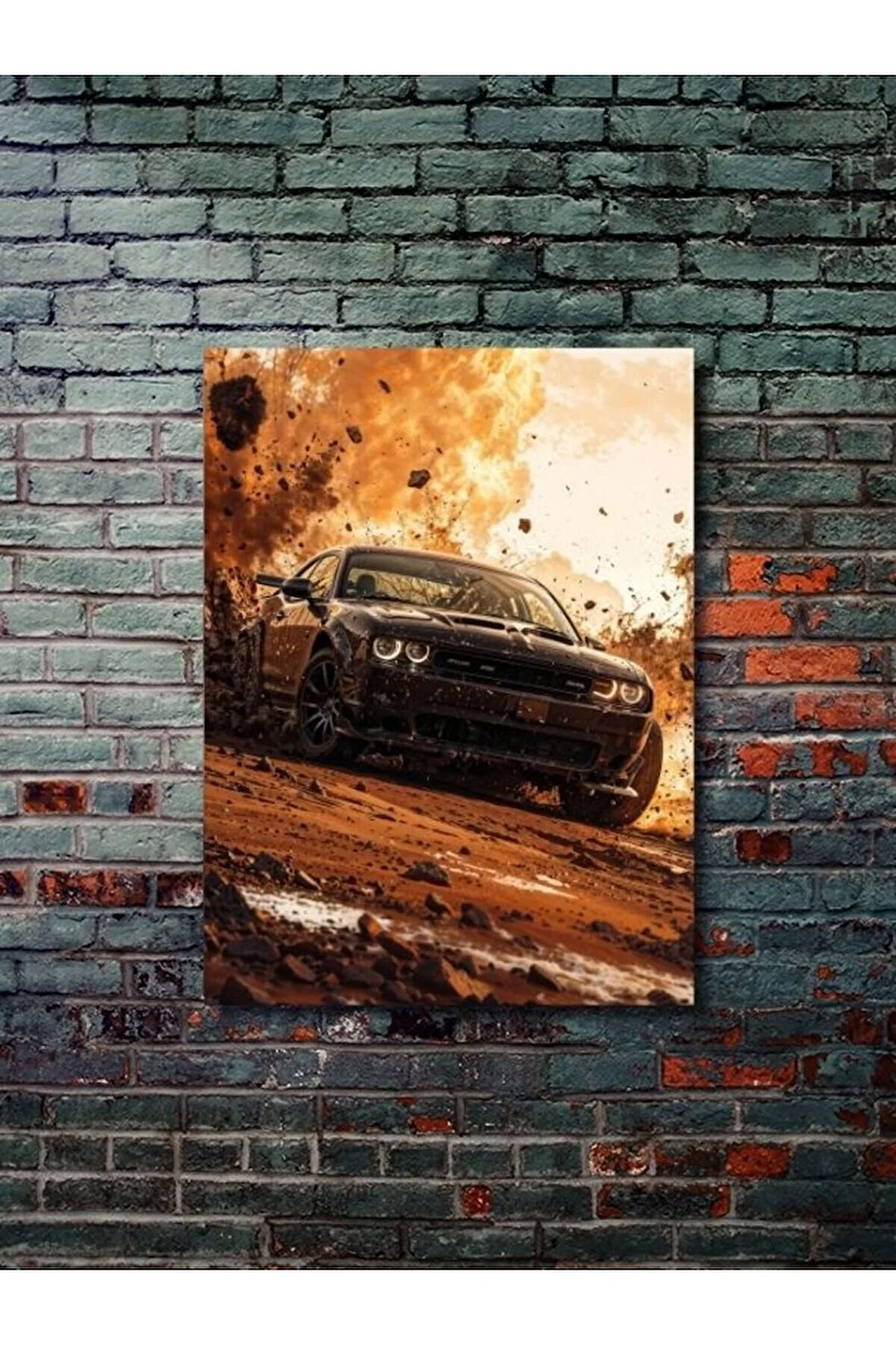 Dodge Charger SRT, Eşsiz Tasarım Otomobil Posterleri, Özel Tasarım Kağıt Poster