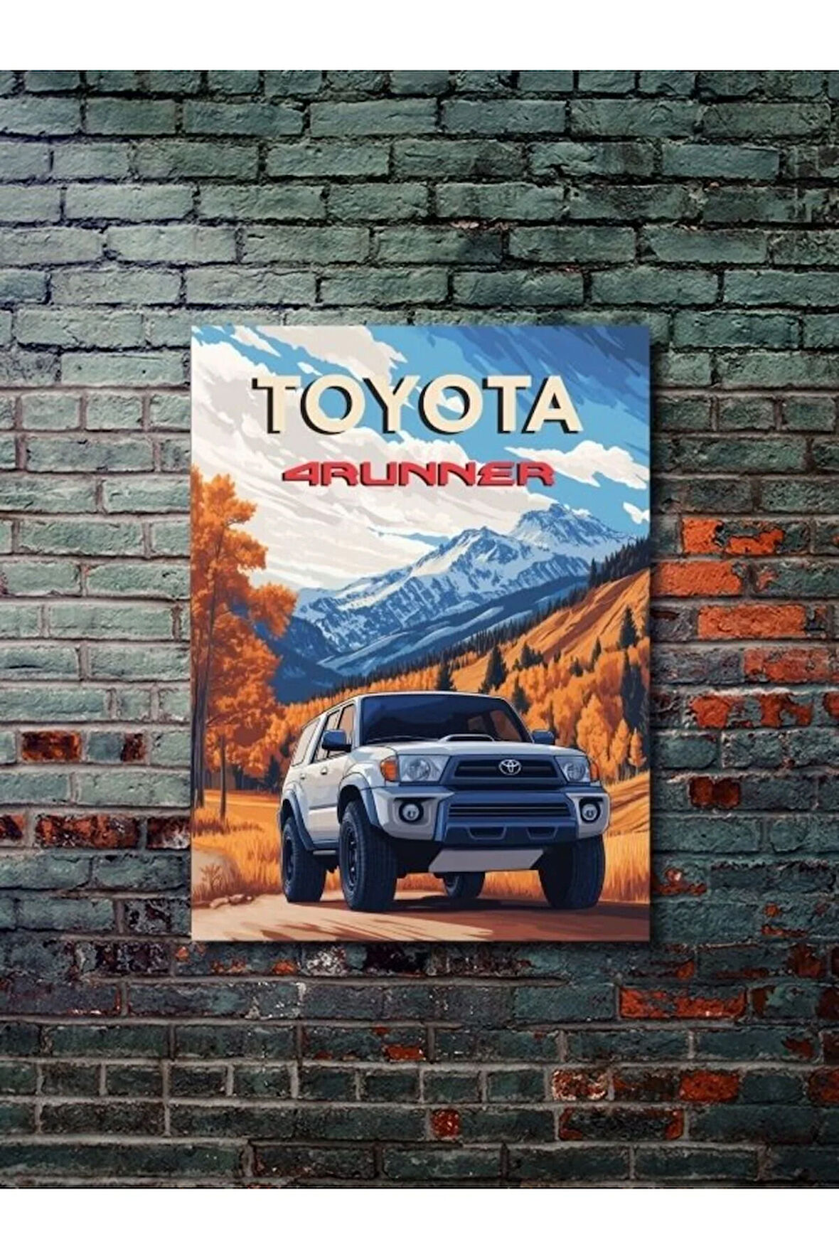 Toyota 4Runner, Eşsiz Tasarım Otomobil Posterleri, Özel Tasarım Kağıt Poster