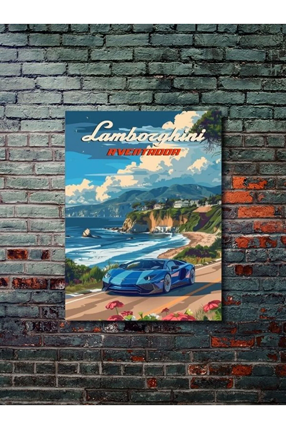 Lamborghini Aventador, Eşsiz Tasarım Otomobil Posterleri, Özel Tasarım Kağıt Poster