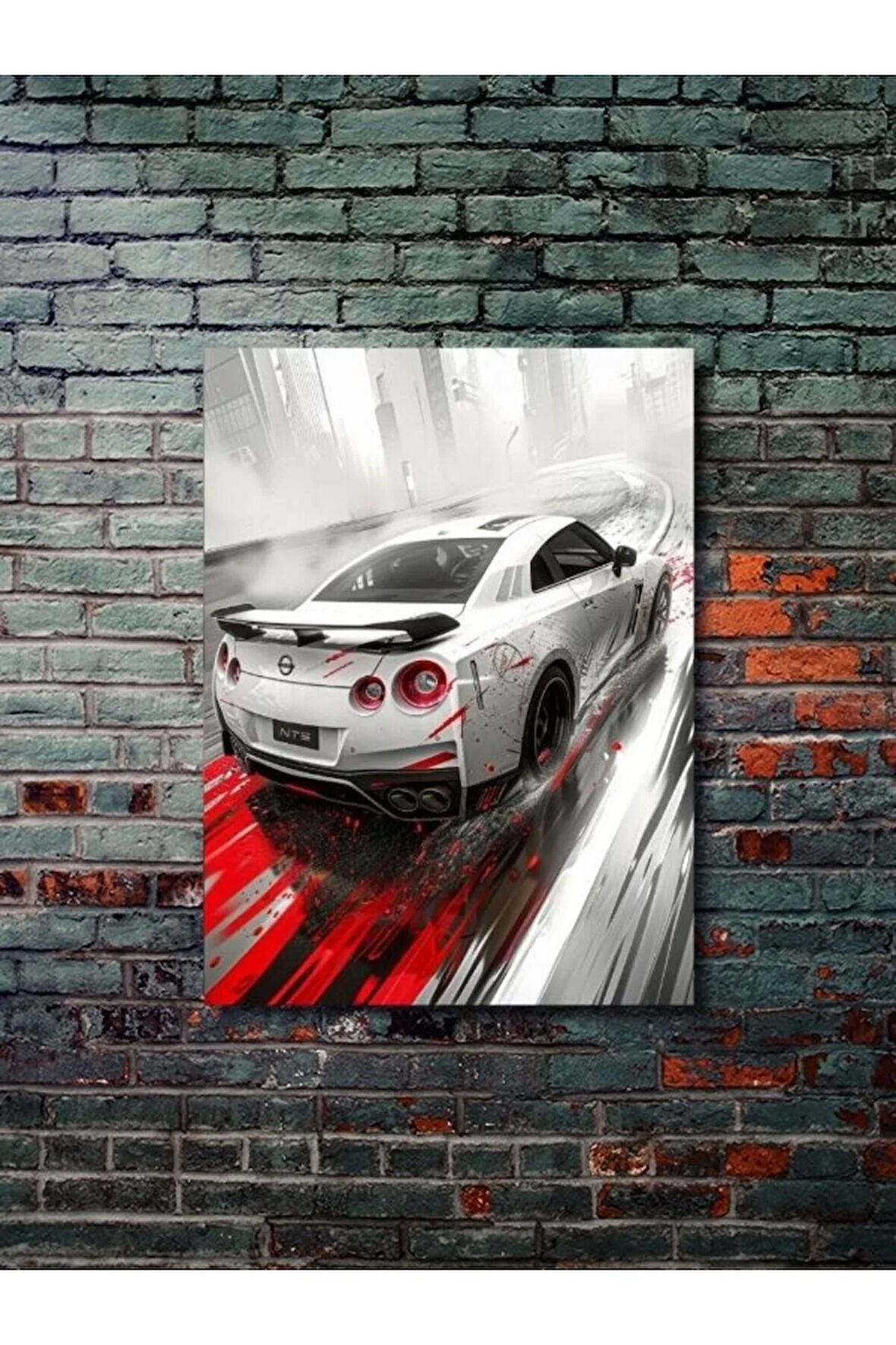 Nissan Skyline GTR35, Eşsiz Tasarım Otomobil Posterleri, Özel Tasarım Kağıt Poster