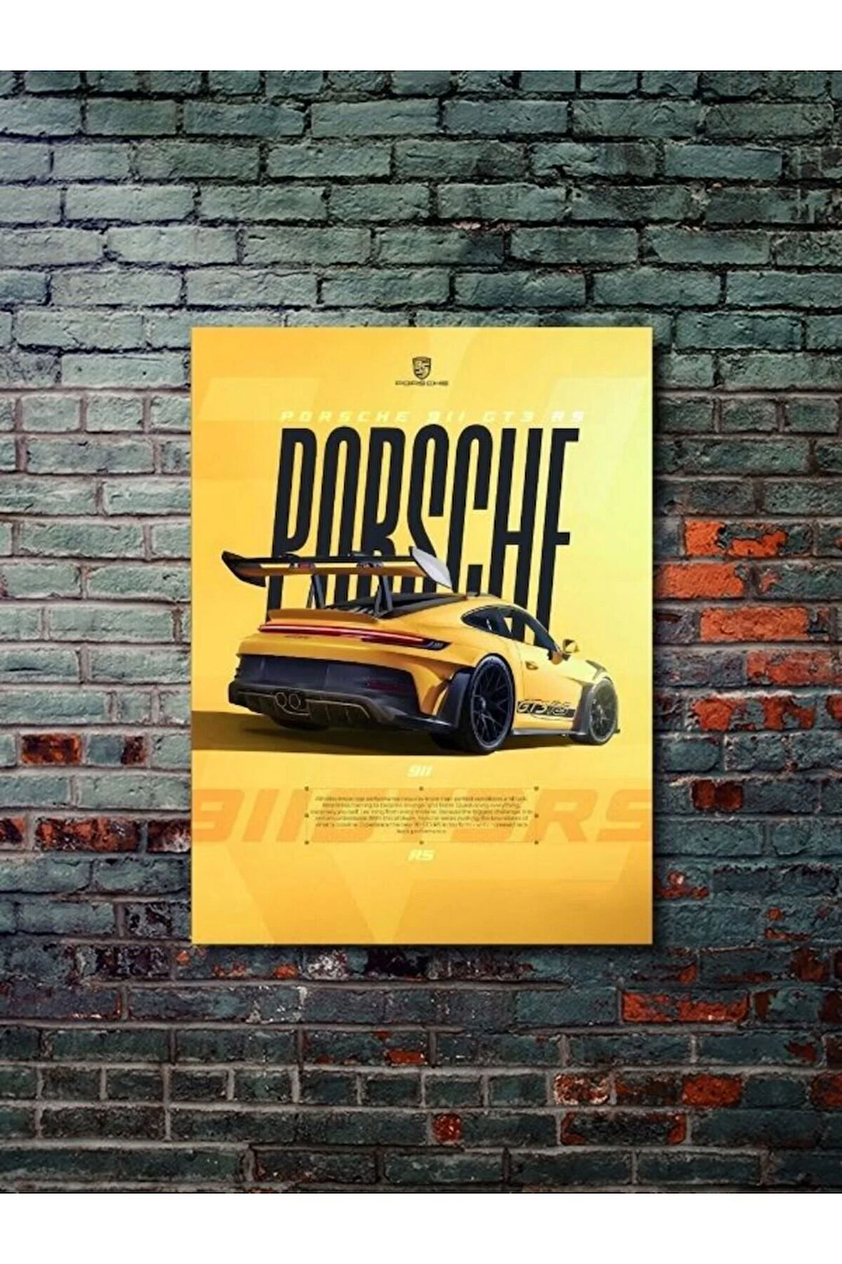 Porsche, Eşsiz Tasarım Otomobil Posterleri, Özel Tasarım Kağıt Poster