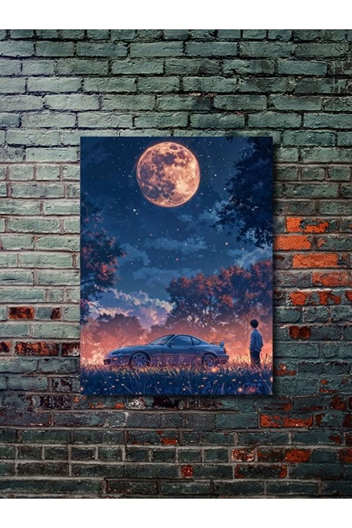 Supra - Toyota - Eşsiz Tasarım Otomobil Posterleri, Özel Tasarım Kağıt Poster