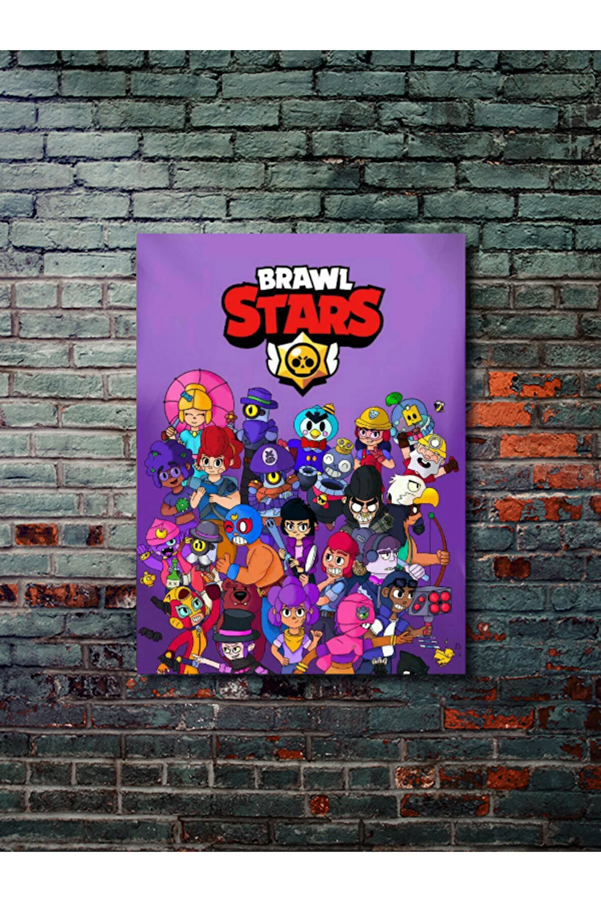 Brawl Stars, Eşsiz Tasarım Oyun, Karakter Posterleri, Özel Tasarım Kağıt Poster