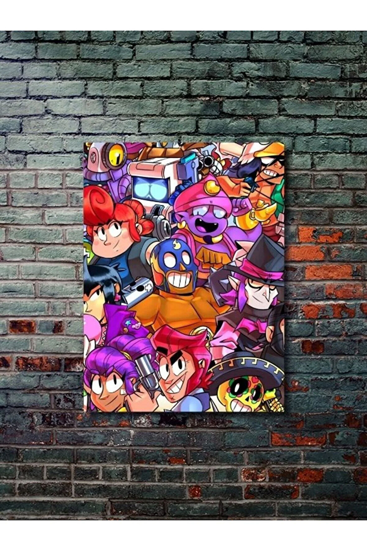 Brawl Stars, Eşsiz Tasarım Oyun, Karakter Posterleri, Özel Tasarım Kağıt Poster