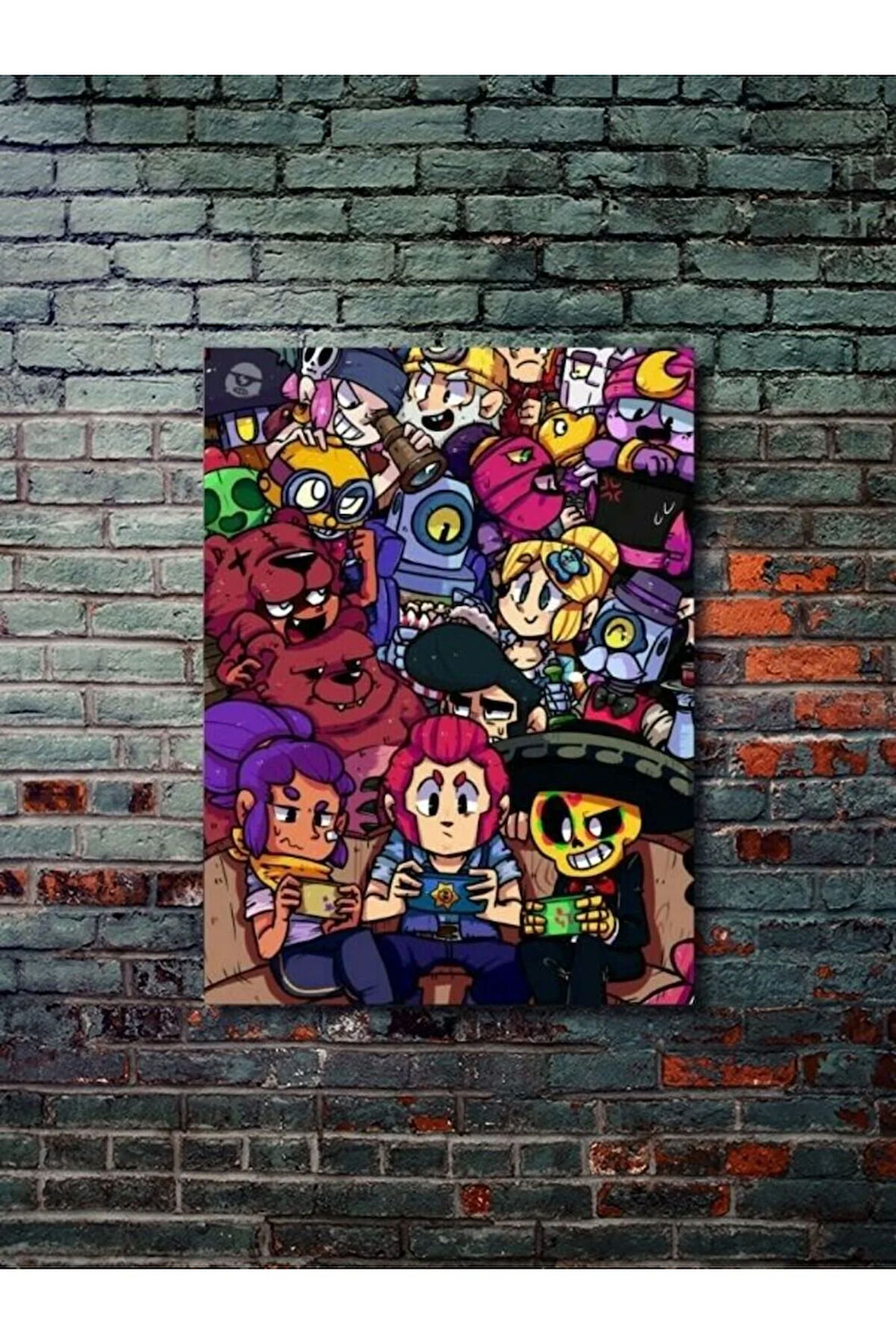 Brawl Stars, Eşsiz Tasarım Oyun, Karakter Posterleri, Özel Tasarım Kağıt Poster