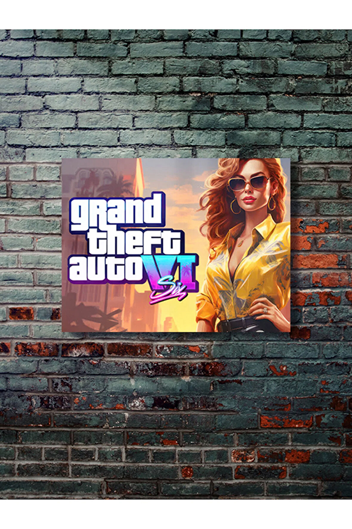 GTA 6 (VI) - Gaming Posterleri, Özel Tasarım Kağıt Poster, Duvar Sanatı