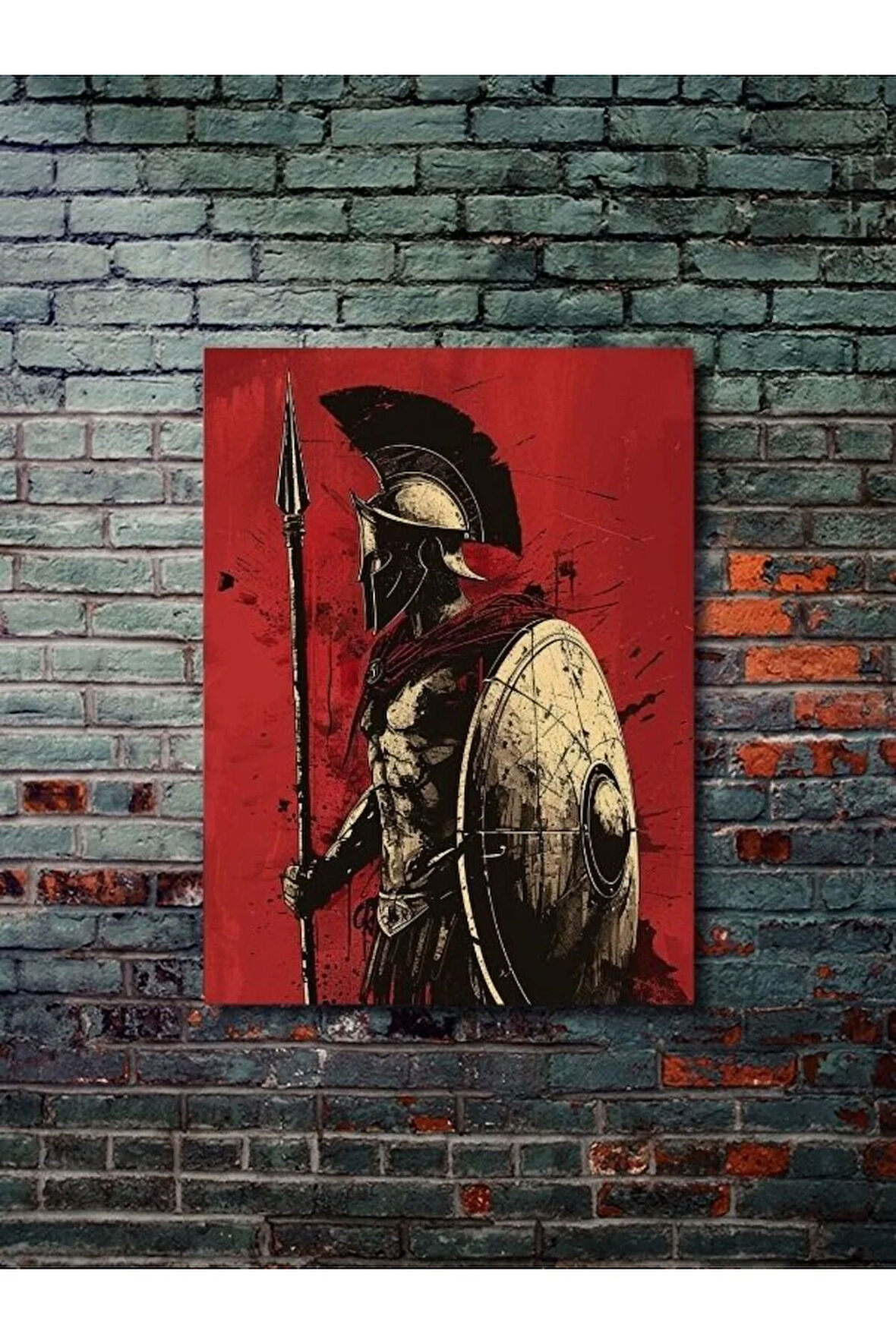 Spartan - Eşsiz Tasarım Yunan Tanrıları, Mitoloji, Karakter Posterleri, Özel Tasarım Kağıt Poster,