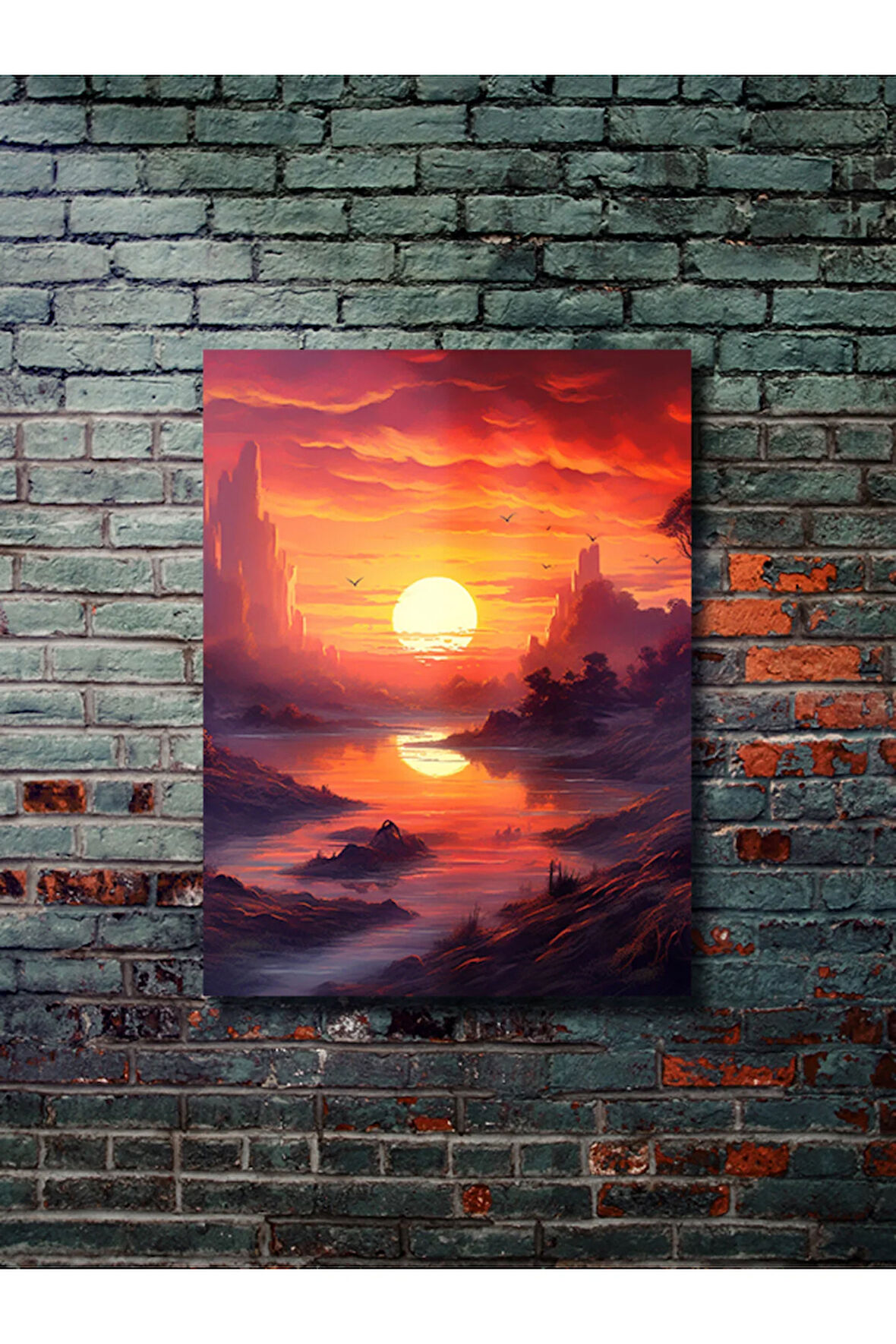 Manzara, Doğa Temalı Poster, Özel Tasarım Kağıt Poster, Duvar Sanatı