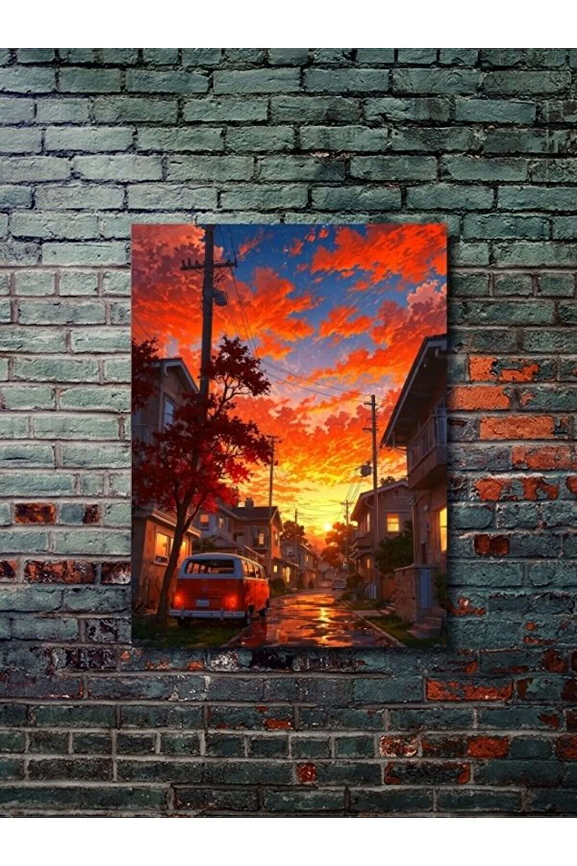 Manzara, Doğa Temalı Poster, Özel Tasarım Kağıt Poster, Duvar Sanatı