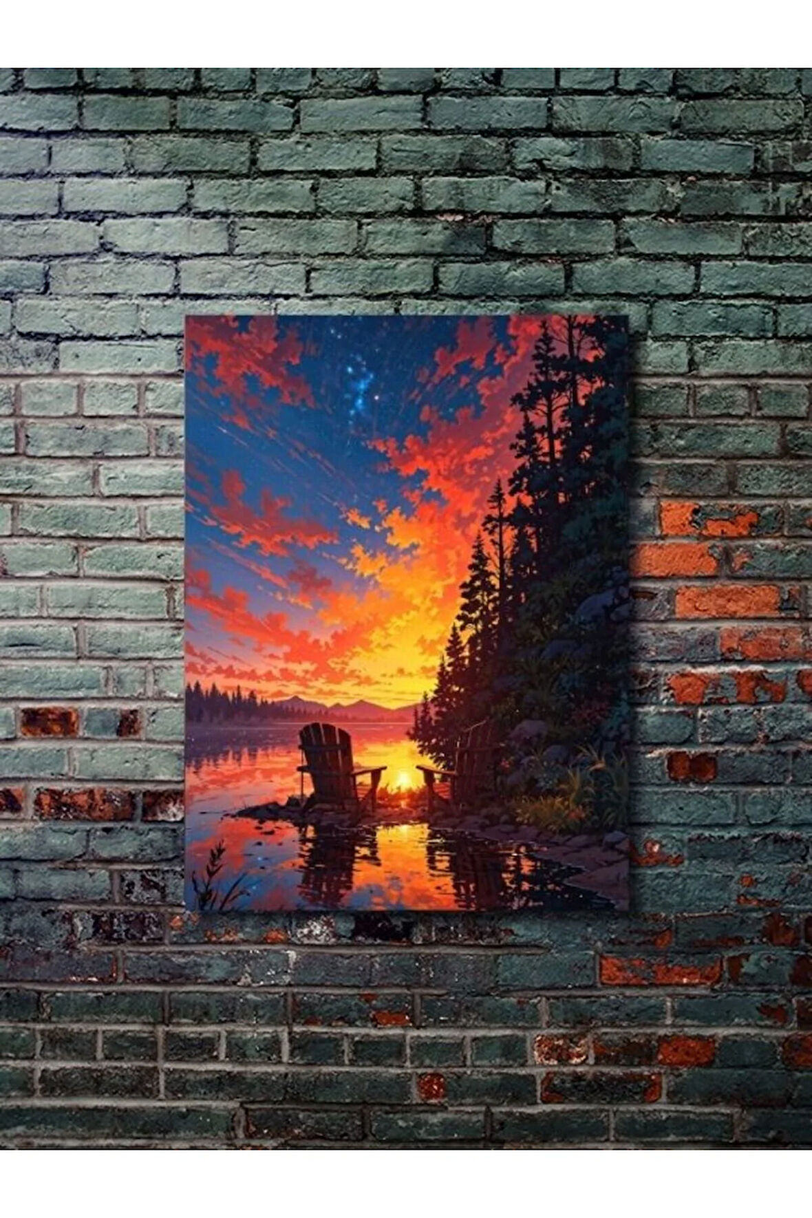 Manzara, Doğa Temalı Poster, Özel Tasarım Kağıt Poster, Duvar Sanatı