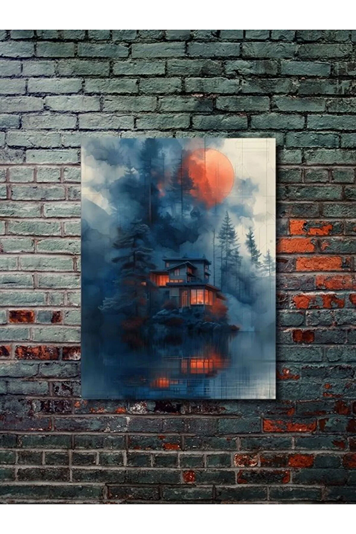 Manzara, Doğa Temalı Poster, Özel Tasarım Kağıt Poster, Duvar Sanatı