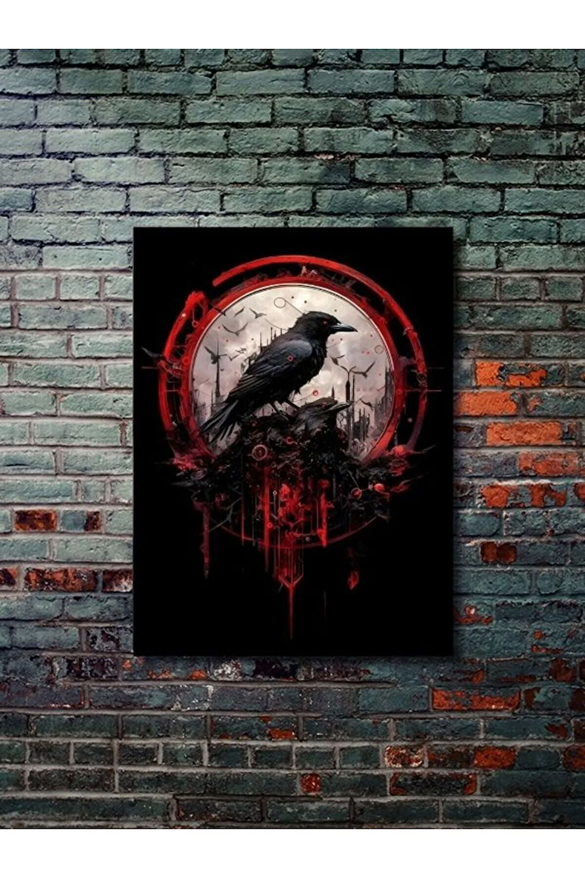 Karga Temalı Özel Tasarım Kağıt Poster, Eşsiz Tasarım Tarih, Mitoloji, Karakter Posterleri,