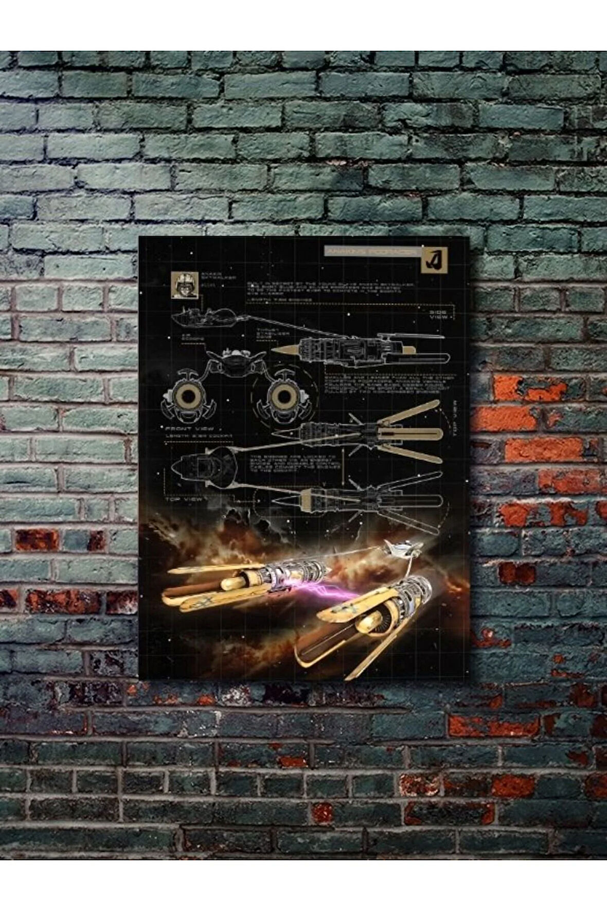 Anakin Podracer - Star Wars - Gemi Şemaları - Film & Dizi Posterleri, Özel Tasarım Kağıt Poster