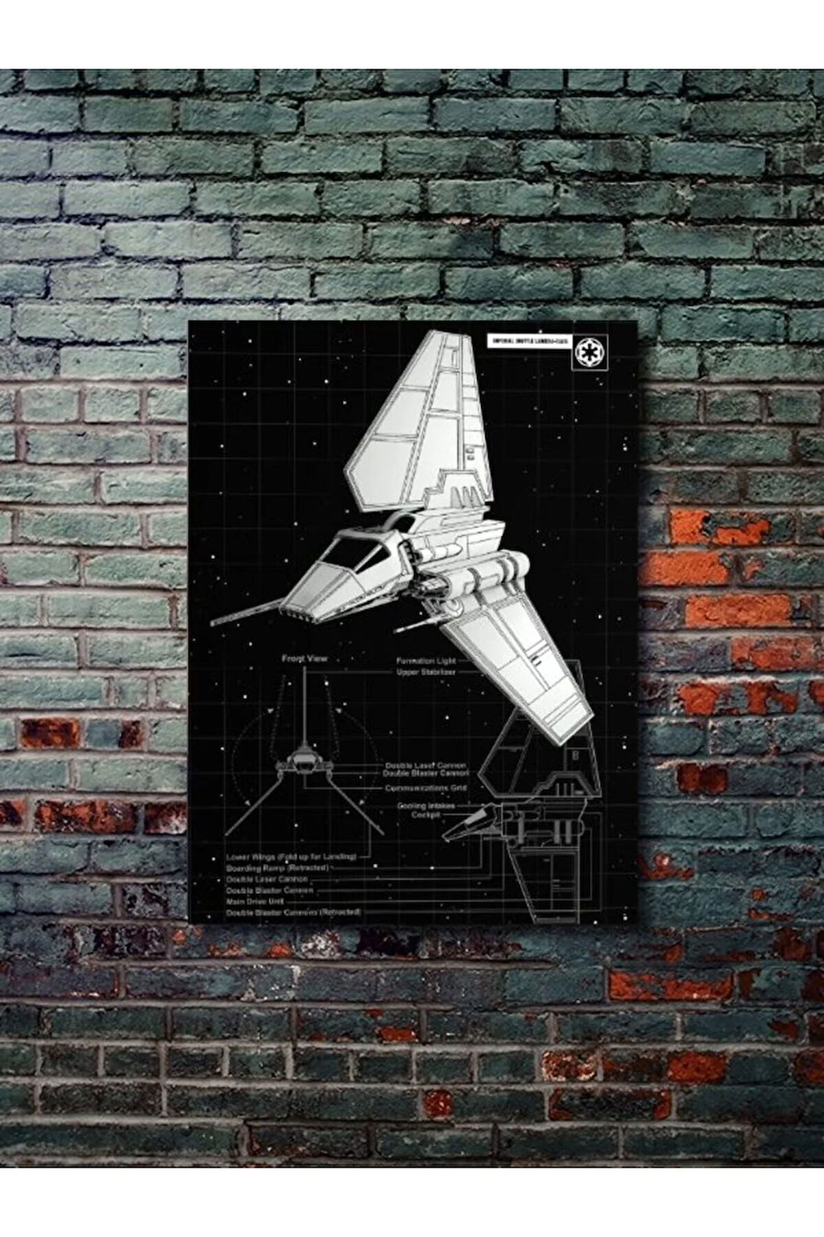 Shuttle Lambda - Star Wars - Gemi Şemaları - Film & Dizi Posterleri, Özel Tasarım Kağıt Poster