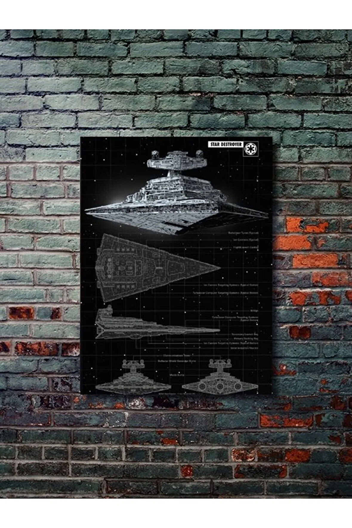 Star Destroyer - Star Wars - Gemi Şemaları - Film & Dizi Posterleri, Özel Tasarım Kağıt Poster
