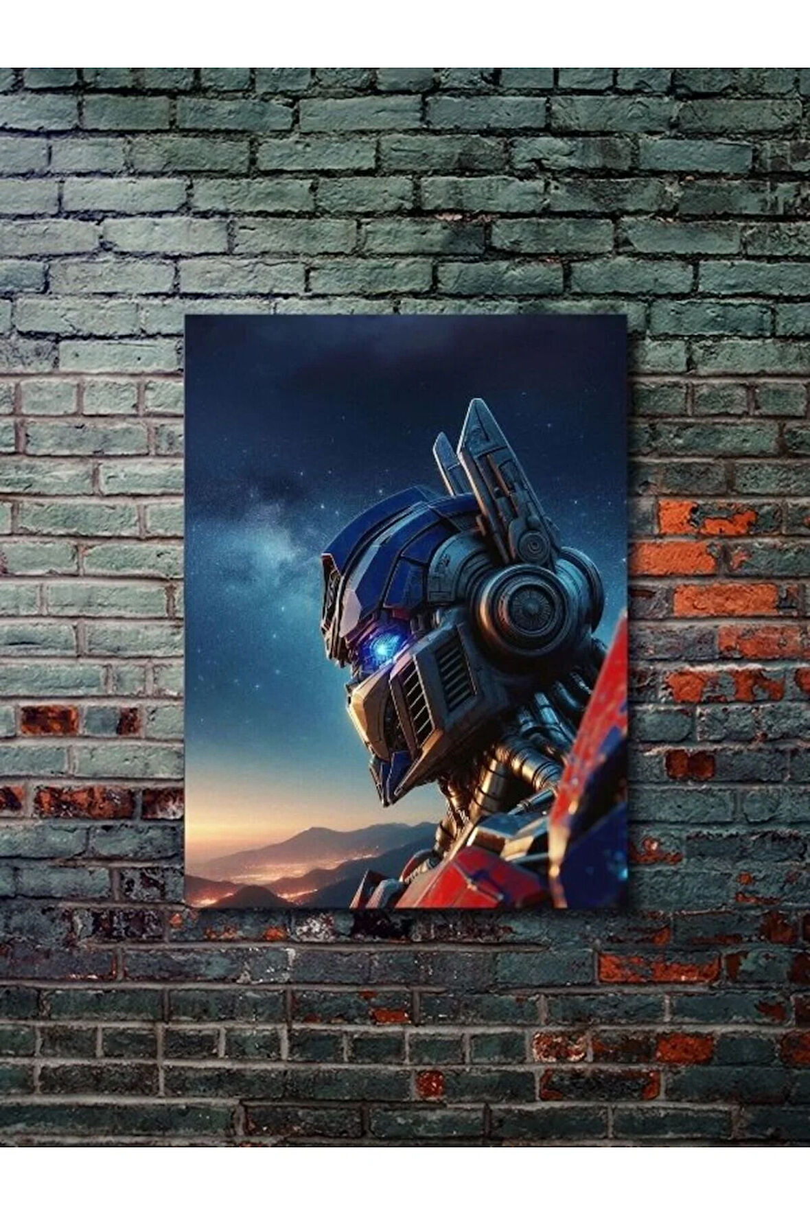 Optimus Prime - Transformers - Dizi, Film ve Karakter Özel Tasarım Poster Serisi, Eşsiz Tasarım,