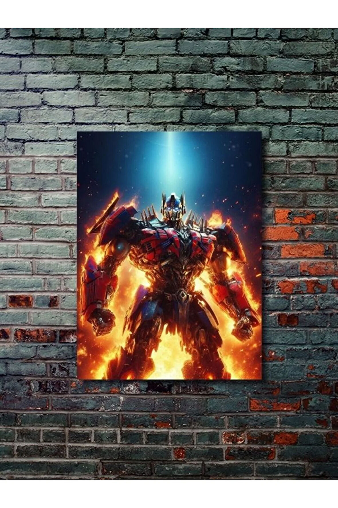 Optimus Prime - Transformers - Dizi, Film ve Karakter Özel Tasarım Poster Serisi, Eşsiz Tasarım,