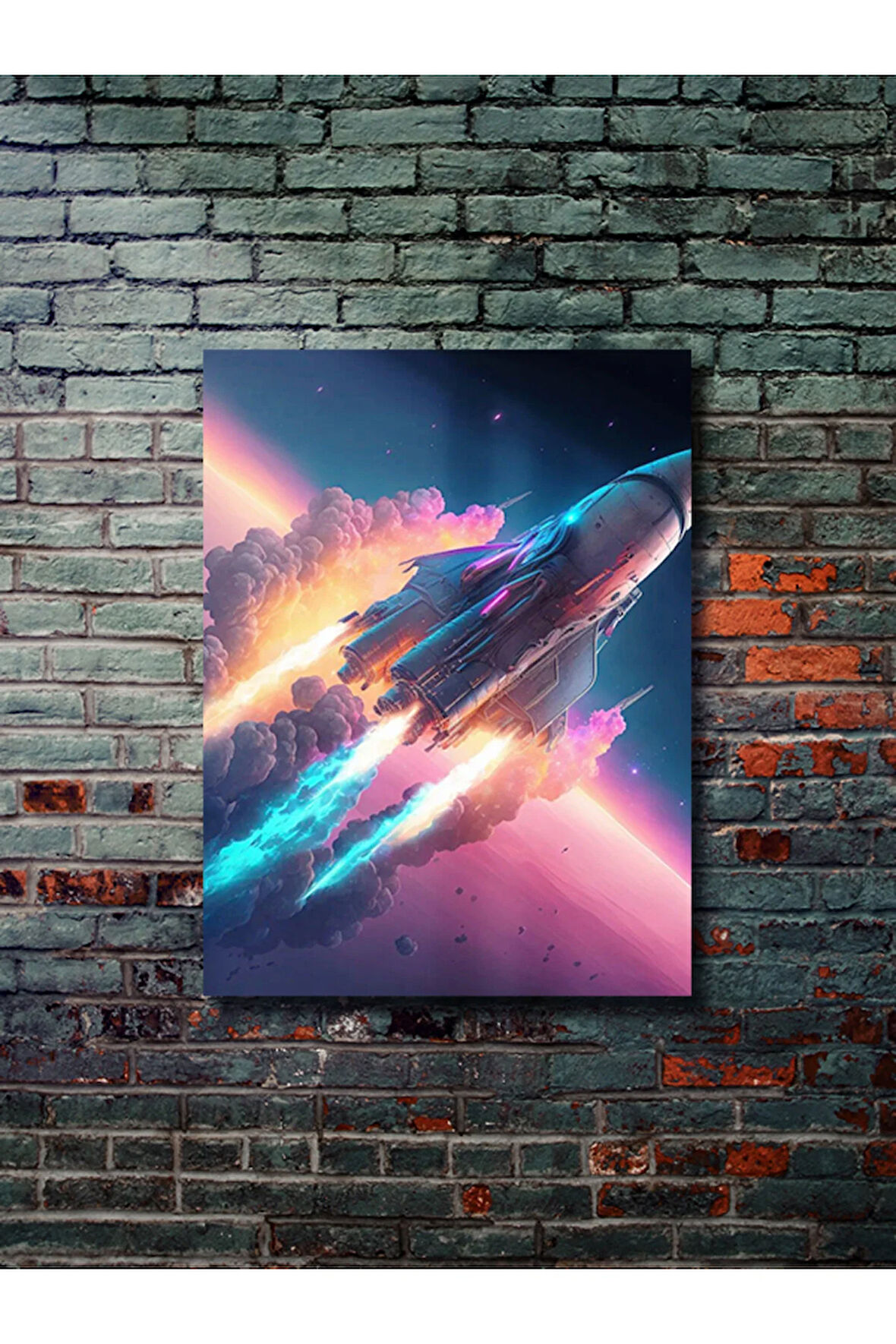 Uzay Teması Özel Tasarım Kağıt Poster, Eşsiz Tasarım Tarih, Mitoloji, Karakter Posterleri,