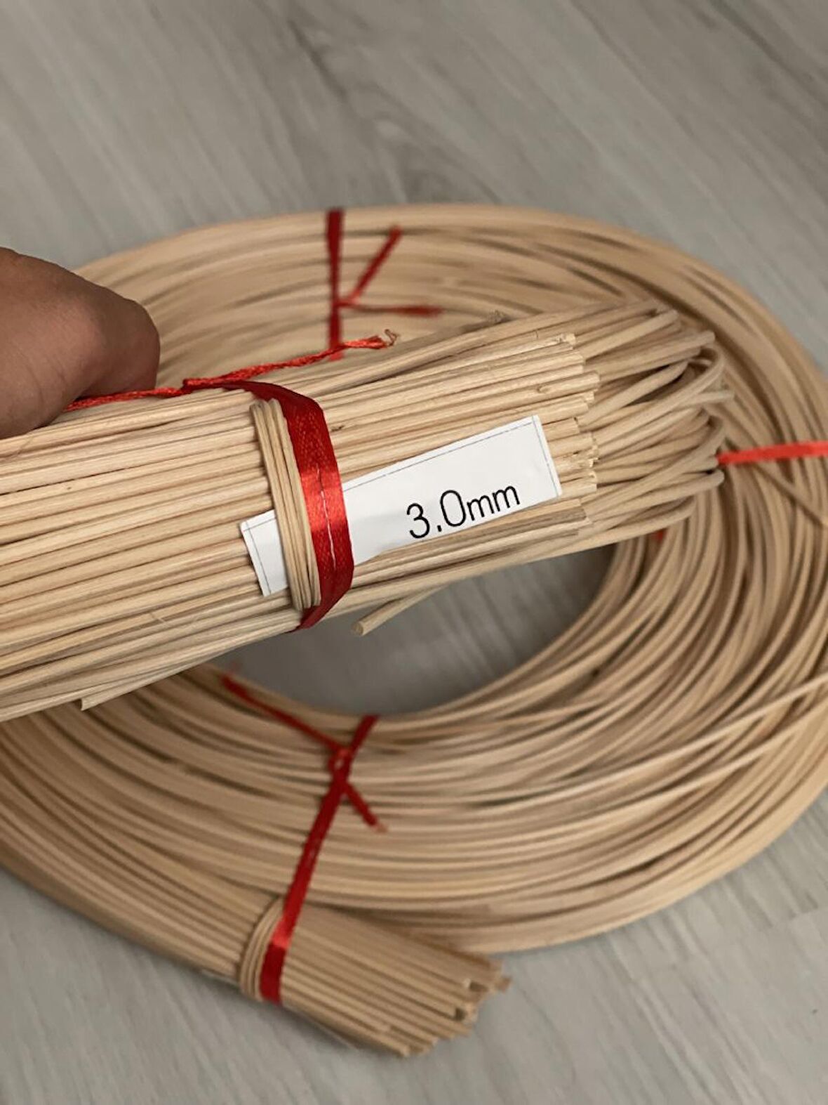 Rattan Core Doğal Yuvarlak Bambu Çubuk 3 mm 250 gr Dekoratif Örgü Rattan İp