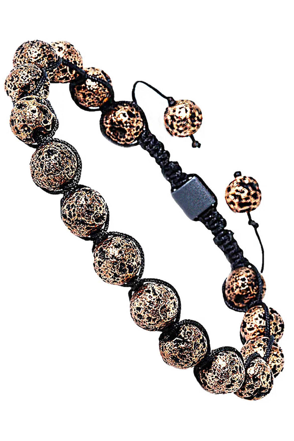 Sertifikalı Doğal Volkanik Yanardağ Tüfü Lav Taşı Bileklik