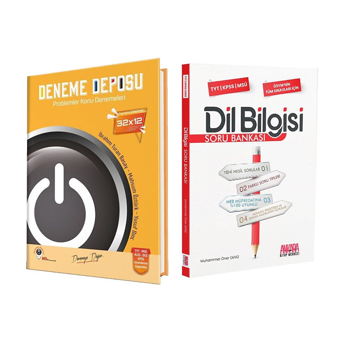 Deneme Deposu TYT Problemler Konu Denemeleri ve AKM Dil Bilgisi Soru Bankası Seti 2 Kitap