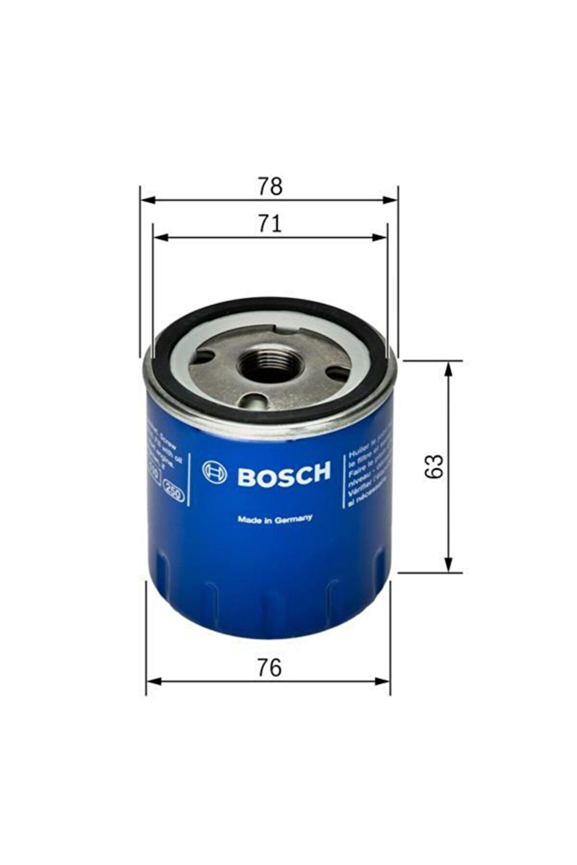 Bosch F026407022 0986tf0148 Yağ Filtresi Clıo Iıı-fluence-logan-kng-mgn Iı-ııı-lgn 1.5dcı-1