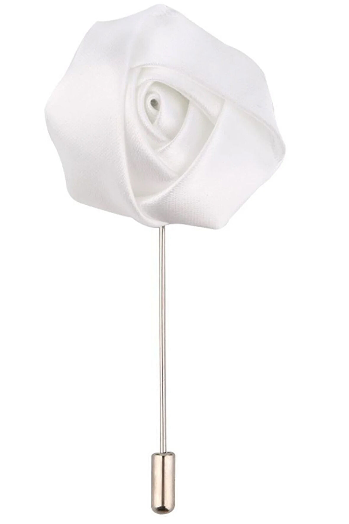 Beyaz Texçiçek Broş