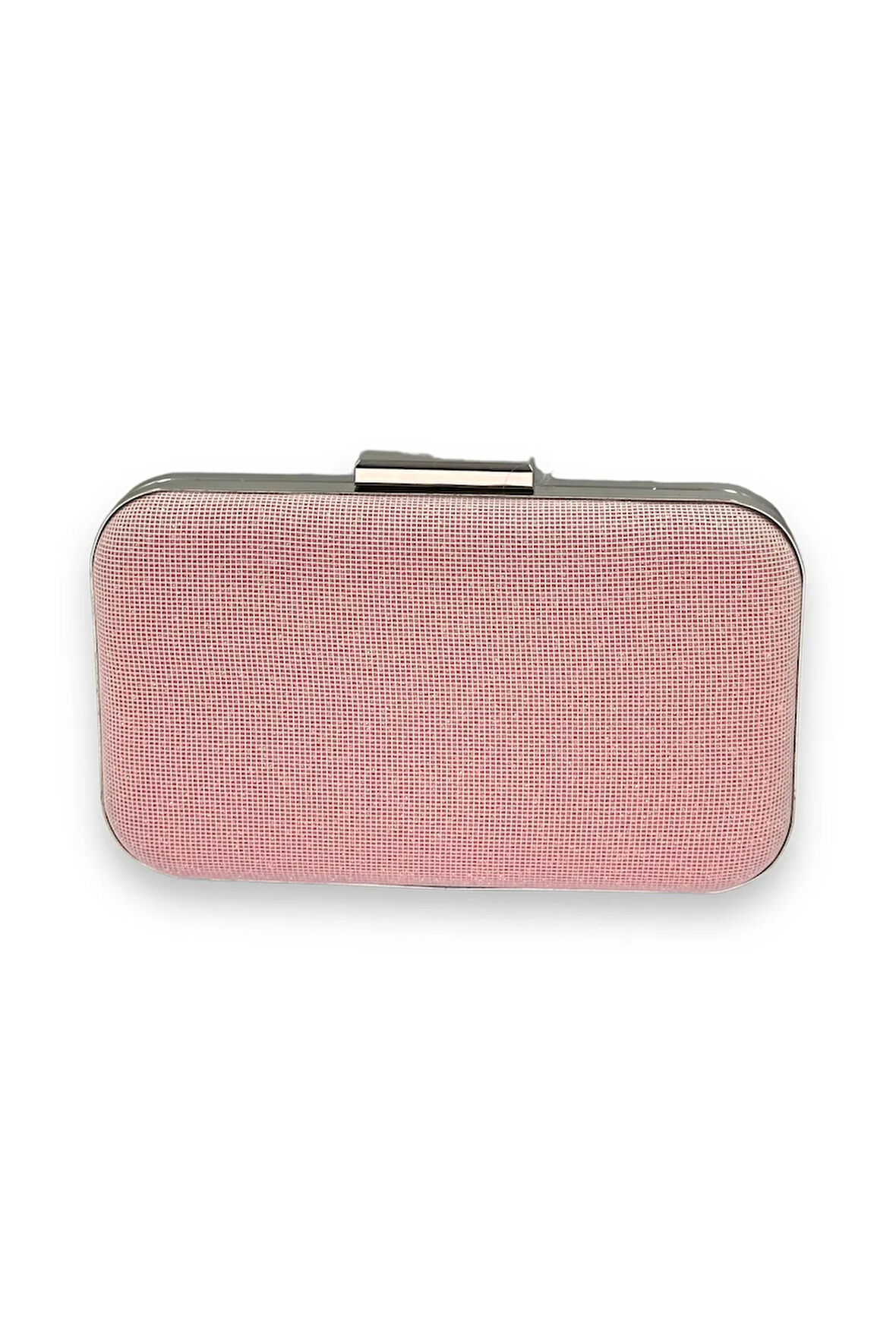 Pembe Renk Petek Desen Simli İthal Deri  Abiye Çanta Gece Çantası Düğün Nişan Mezuniyet