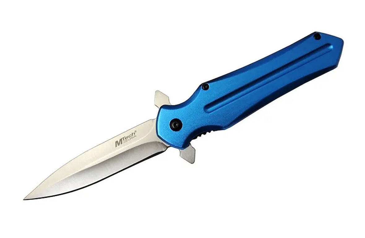 Mtech 4224 Mavi Kamp Çakı 21cm- Yarı Otomatik, Kemerlikli