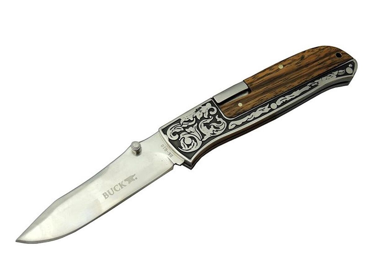 Buck Knives BK-010ZBR Kamp Çakı 23 cm - Ahşap &amp;amp; Metal Sap