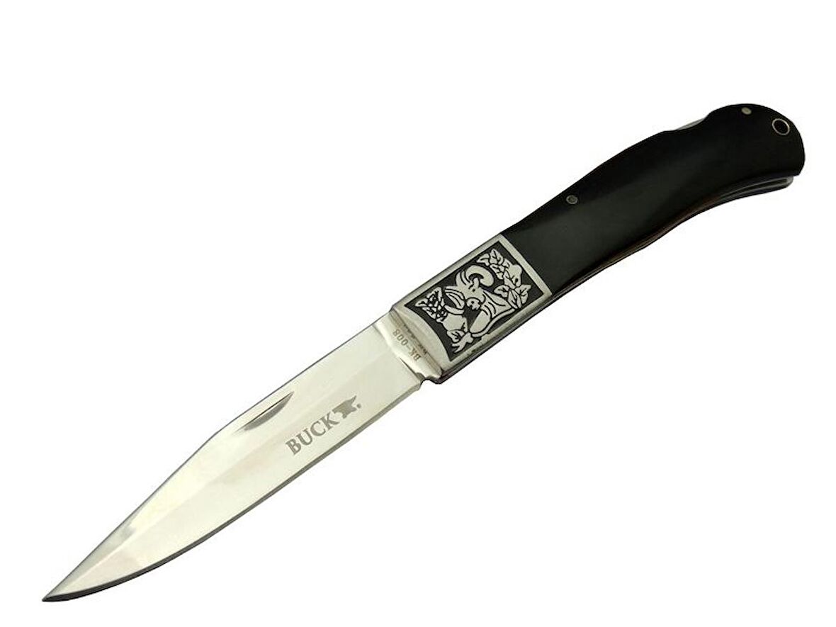 Buck Knives BK008BK Kamp Çakı 23 cm - Maun Saplı, Kılıflı, Kutulu, Kemerlikli