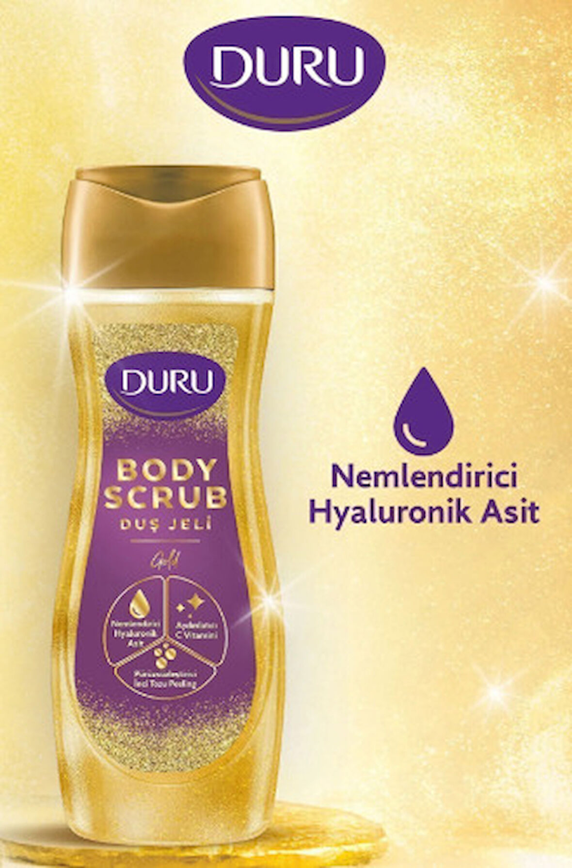 Duru duş jeli 250 ml body scrup dj gold 
