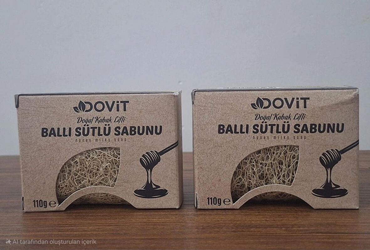 2 ADET DOĞAL KABAK LİFLİ BALLI SÜTLÜ SABUN 110 GR