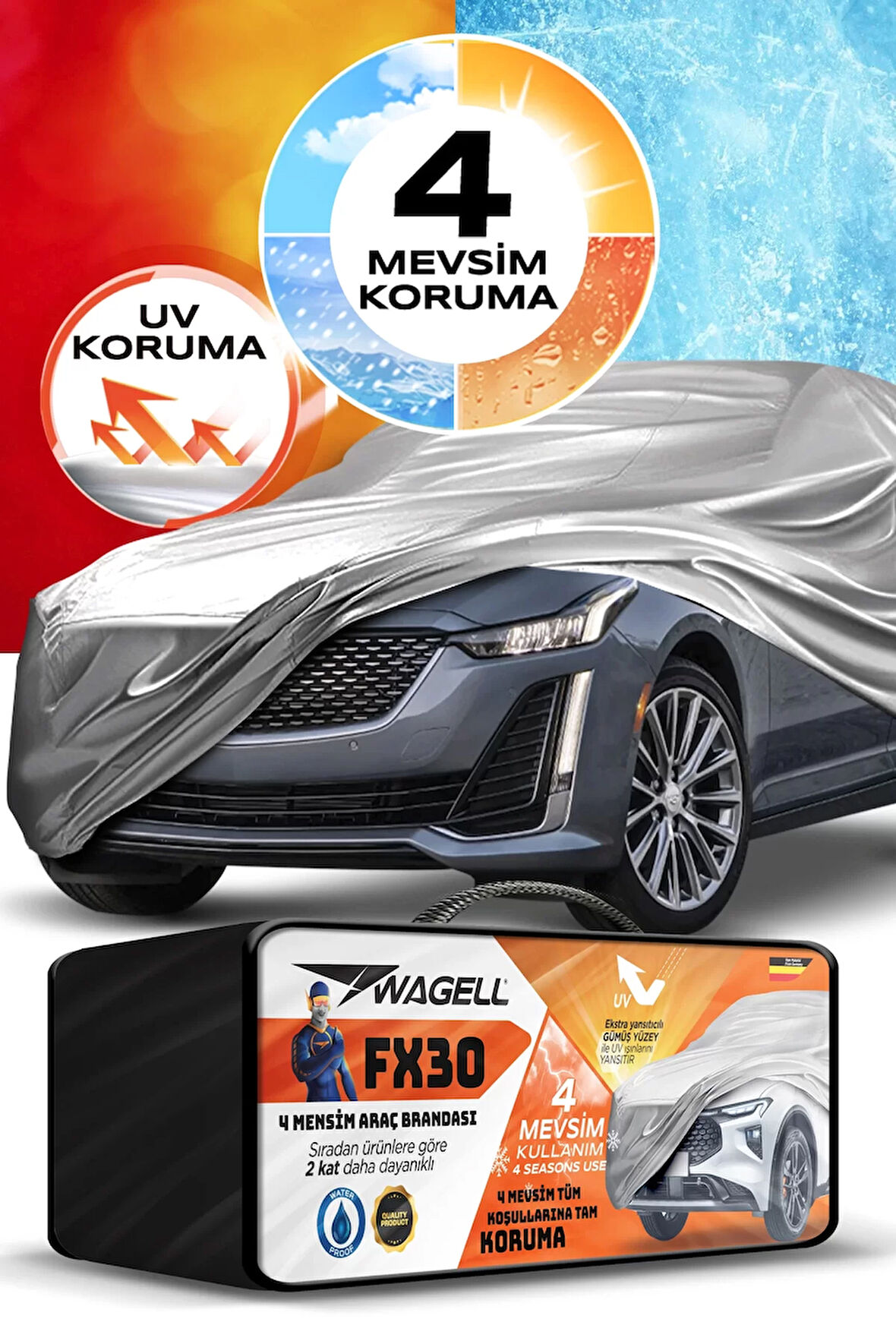 Chevrolet Spark 2010 Ve Sonrası FX30 4 MEVSİM KORUMALI Araba Brandası - Oto Çadır Örtü