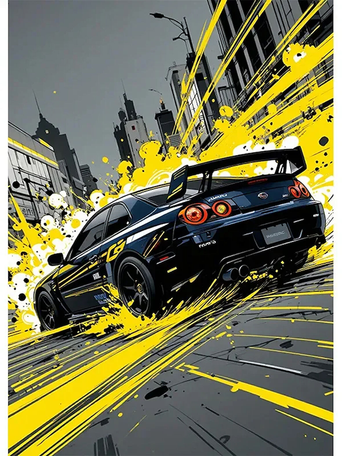 Bedeko Yarış Arabası Resimli Ahşap Tablo