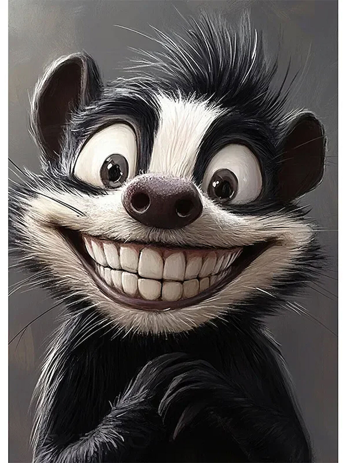 Bedeko Sevimli Porsuk Ahşap Tablo