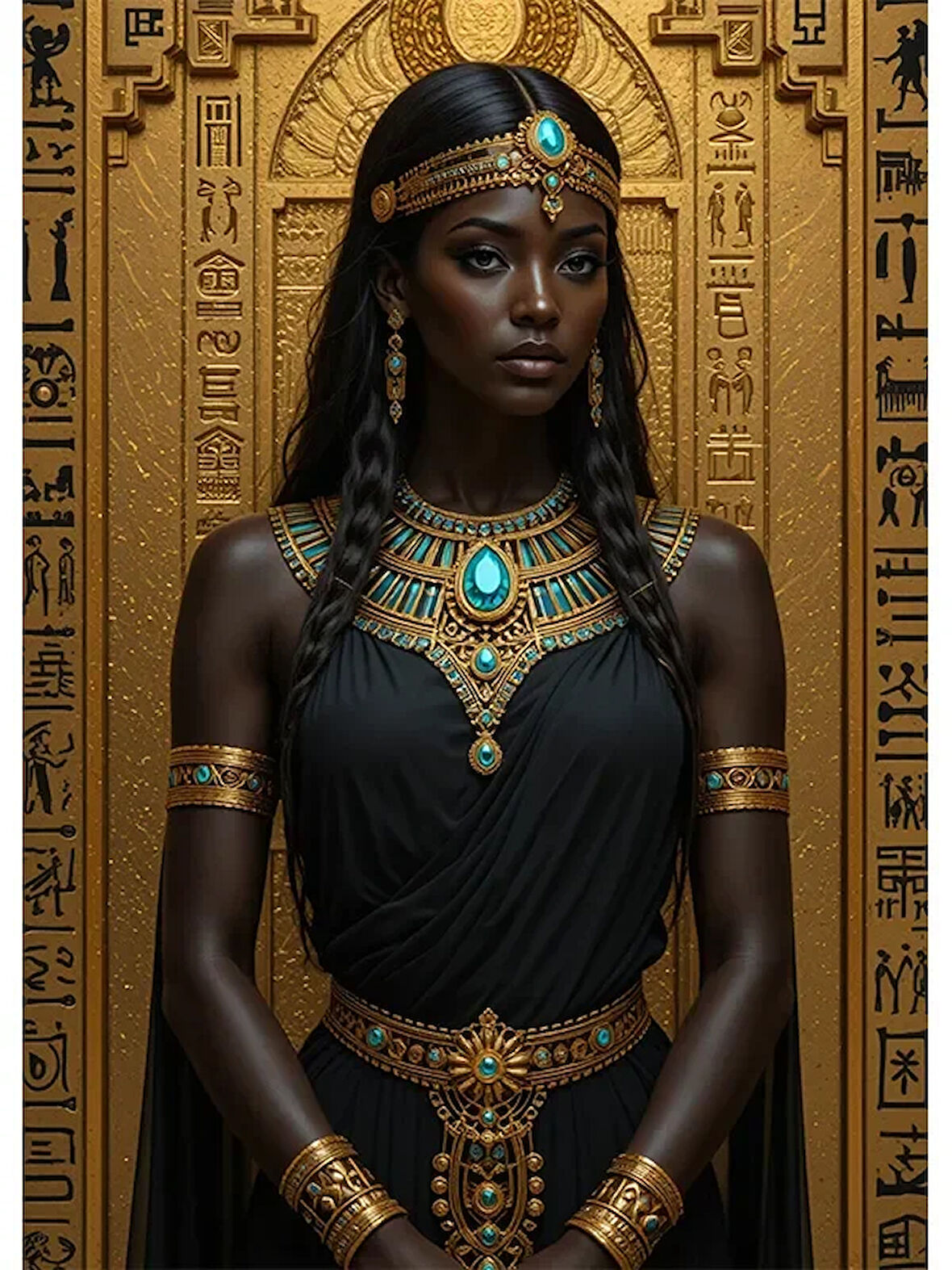 Bedeko Mısır Tanrıçası Mdf Tablo